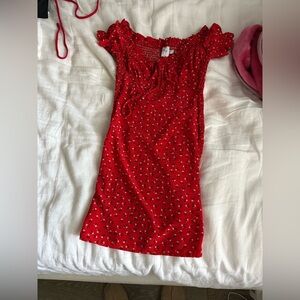 Oh Polly Red Floral Mini Dress